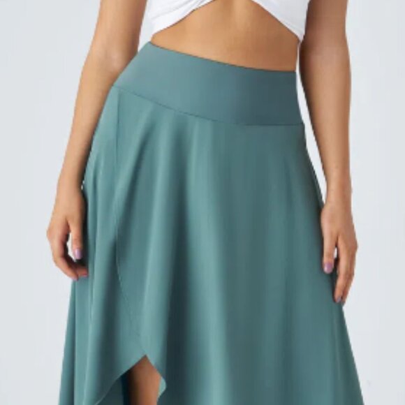 NWT Halara Mineral Blue Flowy Skirt with Built in Shorts! - Picture 3 of 8